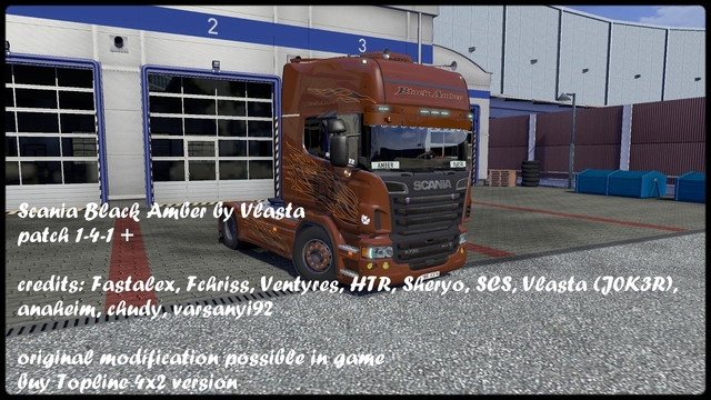 Scania Black Amber Тест на версии 1.4.12 Авторы: Fastalex, Fchriss, SCS, Vl